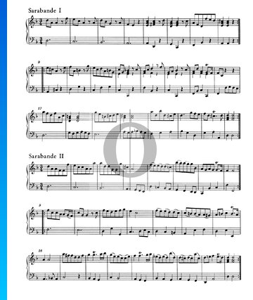 Suite D Minor, HWV 448: 4. Sarabande I and II bladmuziek