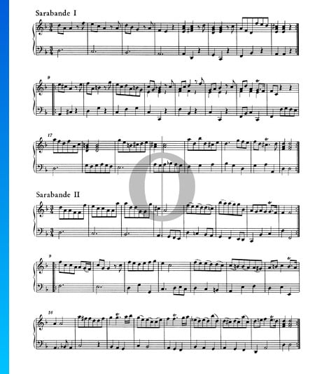 Suite d-Moll, HWV 448: 4. Sarabande I and II Musik-Noten