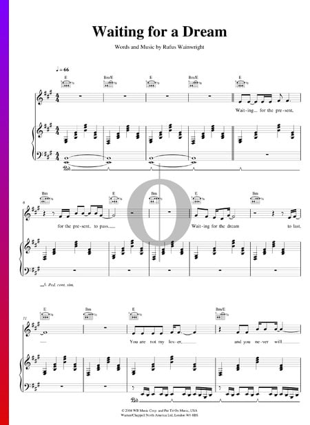 Waiting For A Dream Sheet Music
