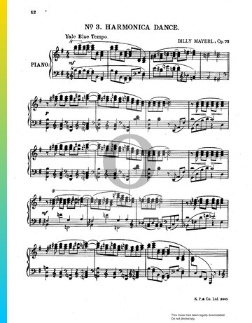 Three Dances In Syncopation, Op. 73: No. 3 Harmonica Partitura