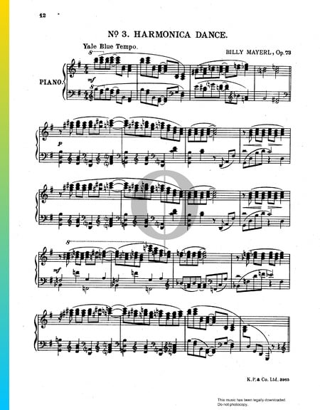 Three Dances In Syncopation, Op. 73: No. 3 Harmonica