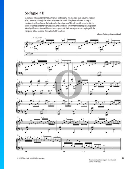 Solfeggio in D Major Partition