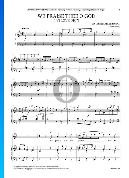 We Praise Thee O God (VI Love Dig) Sheet Music