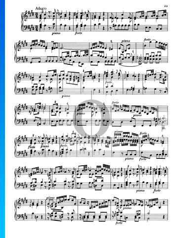 Sonata n.º 3, Wq 49: 2. Adagio Partitura