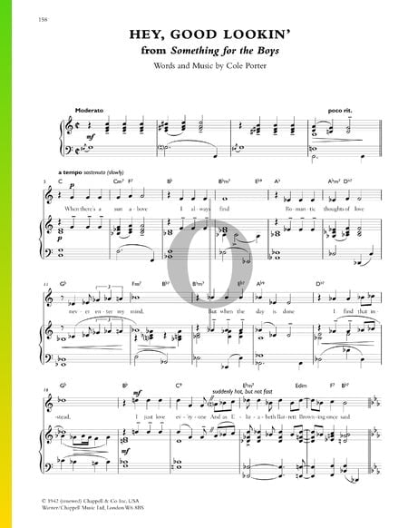 Hey, Good Lookin’ Sheet Music
