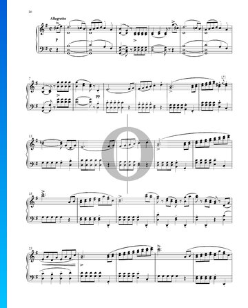 Sonate G-Dur, Op. 78 - D894: 4. Allegretto Musik-Noten