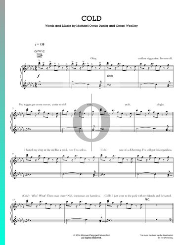 Cold Sheet Music