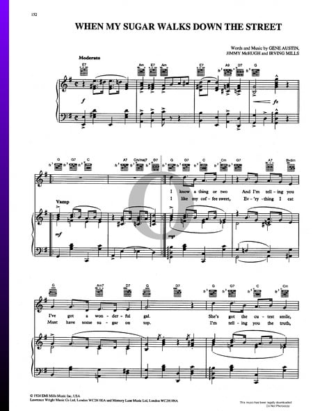 When My Sugar Walks Down The Street Sheet Music