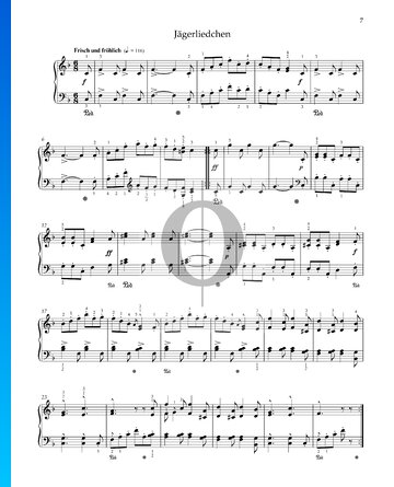 Hunting Song, Op. 68 No. 7 Sheet Music