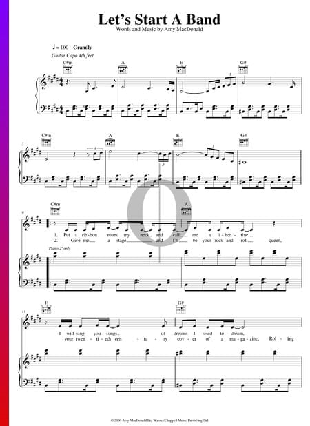 Let's Start A Band Sheet Music
