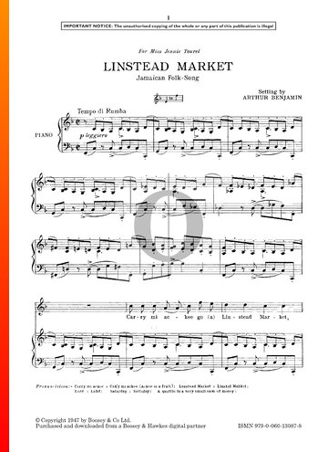 Linstead Market Musik-Noten