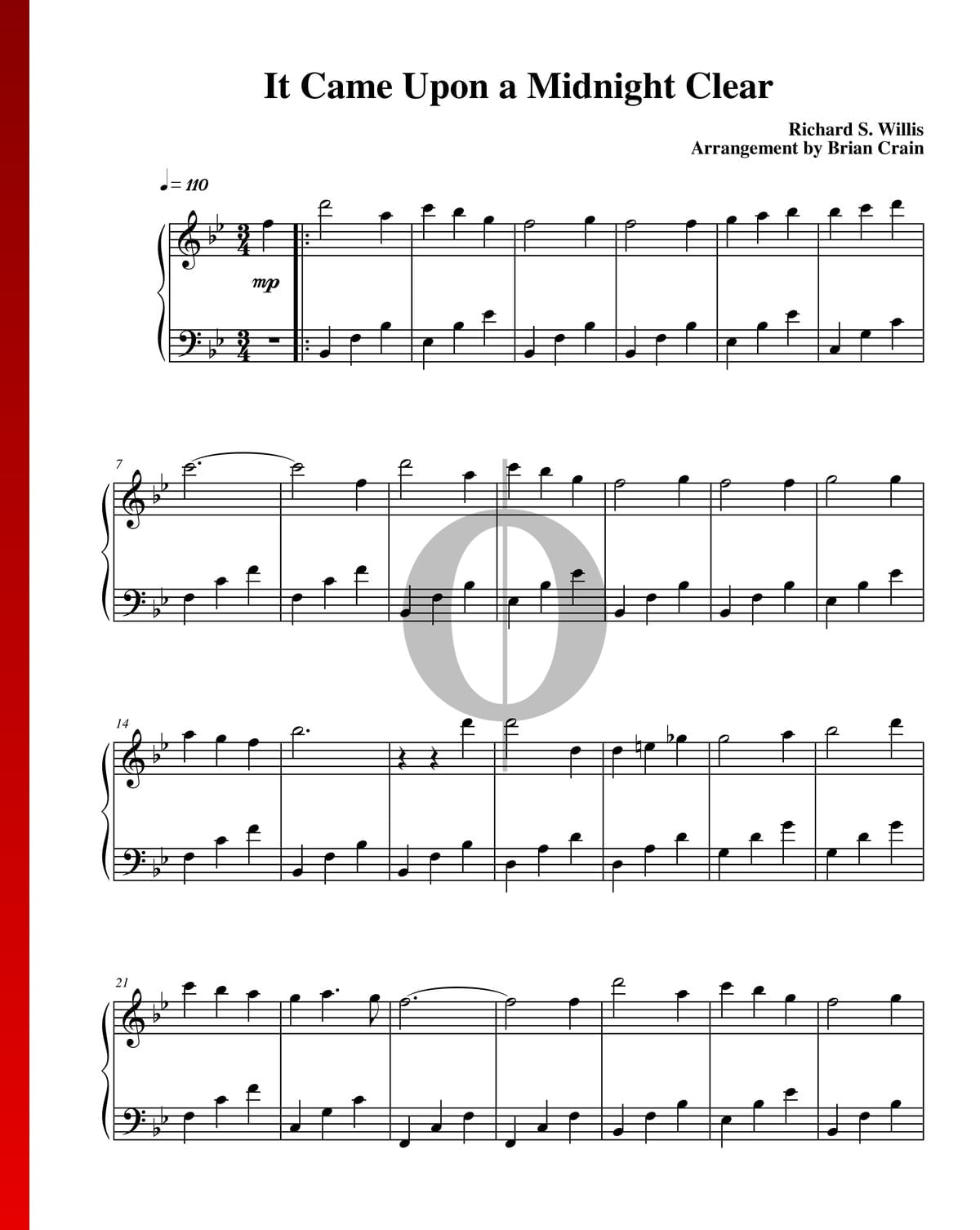 It Came Upon A Midnight Clear Sheet Music Piano Solo Pdf Download Streaming Oktav