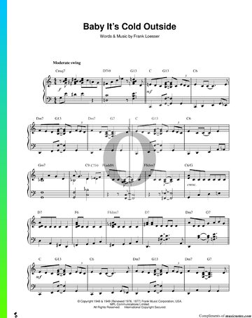 Baby, It's Cold Outside Partitura