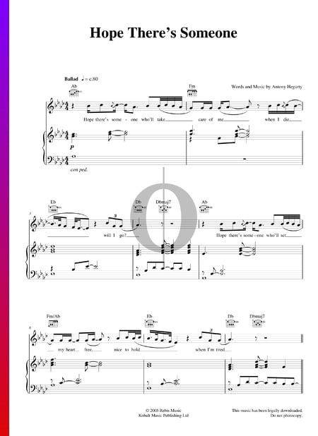 Hope There's Someone Sheet Music