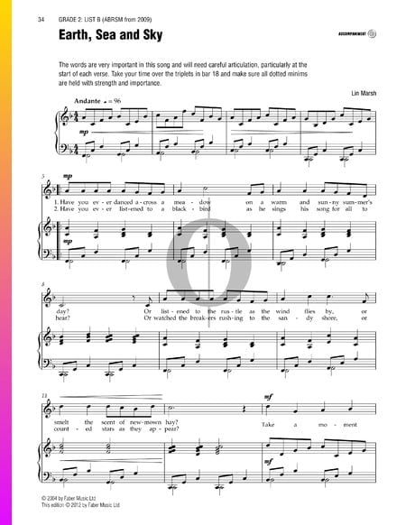 Earth Sea and Sky Musik-Noten