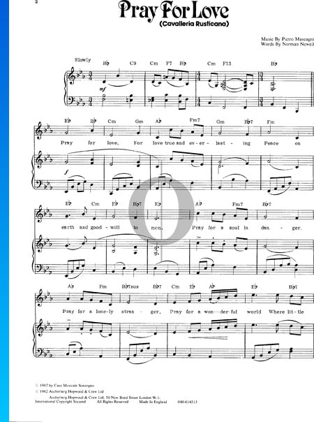 Pray For Love Sheet Music
