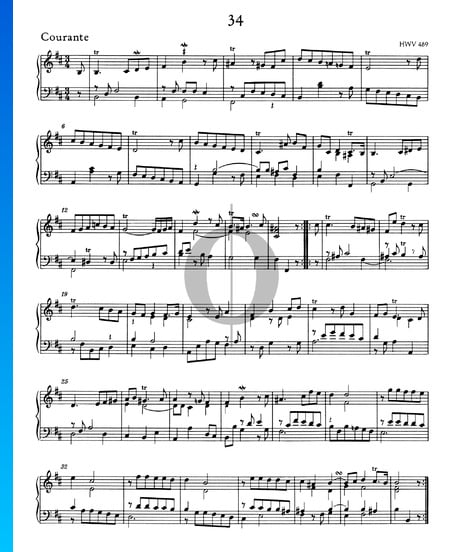 Courante B Minor, HWV 489 Sheet Music