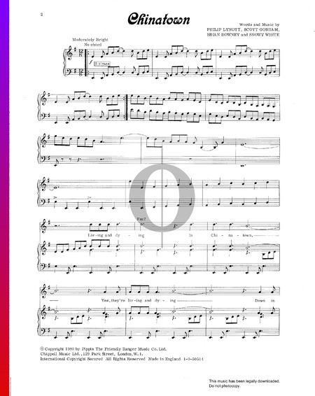 Chinatown Sheet Music