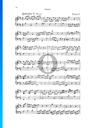 Fantasia, Douzaine III No.9: Allegro, TWV 33:33 Sheet Music