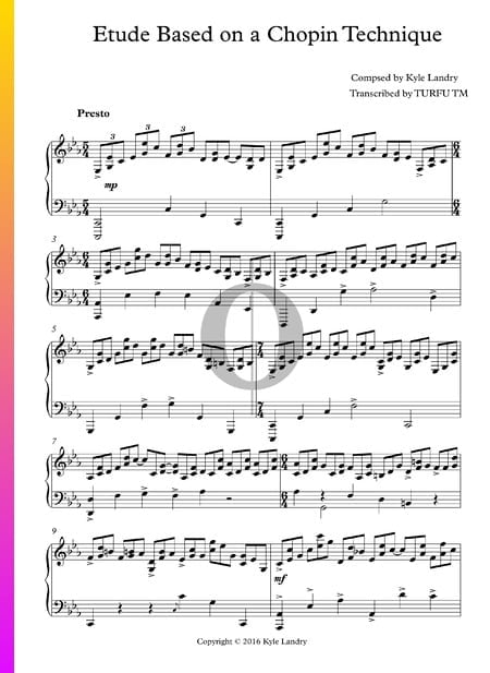 Ètude based on a Chopin Technique Sheet Music
