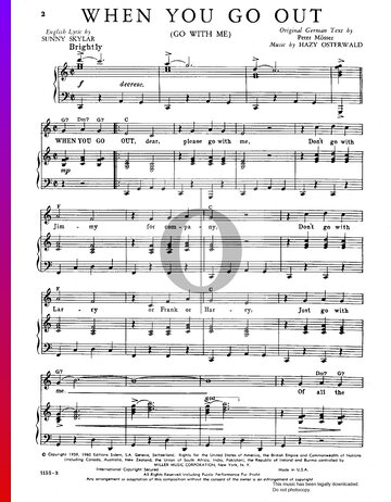 When You Go Out (Go With Me) Sheet Music