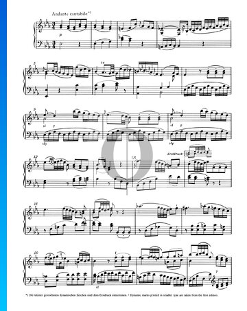 Klaviersonate Nr. 13 B-Dur, KV 333 (315c): 2. Andante cantabile Musik-Noten