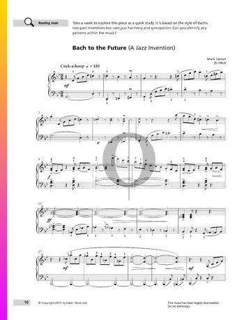 Bach To The Future (A Jazz Invention) Sheet Music