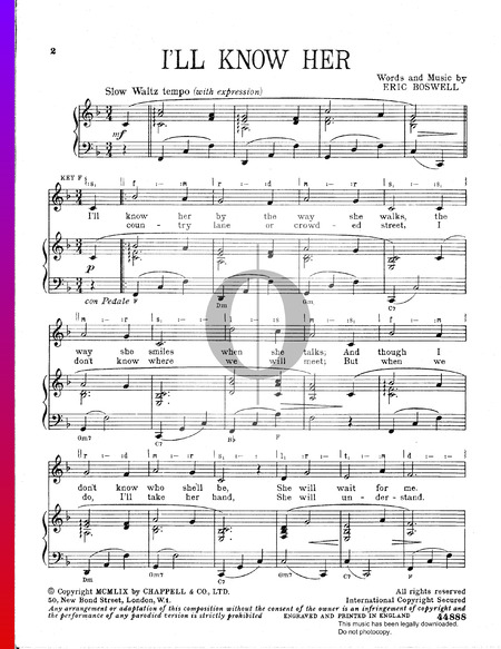 I'll Know Her Sheet Music