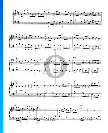 Invention 10, BWV 781 Musik-Noten