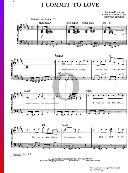 I Commit To Love Musik-Noten