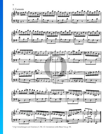 Partita 5, BWV 829: 3. Corrente Sheet Music
