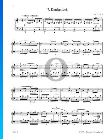 Kinderstück, Op. 72 No. 2 Sheet Music