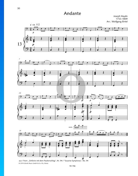 Symphony No. 94 in G Major: 2. Andante (Surprise Symphony)