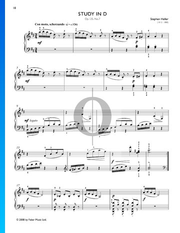 Etüde in D-Dur, Op. 125 Nr. 7 Musik-Noten