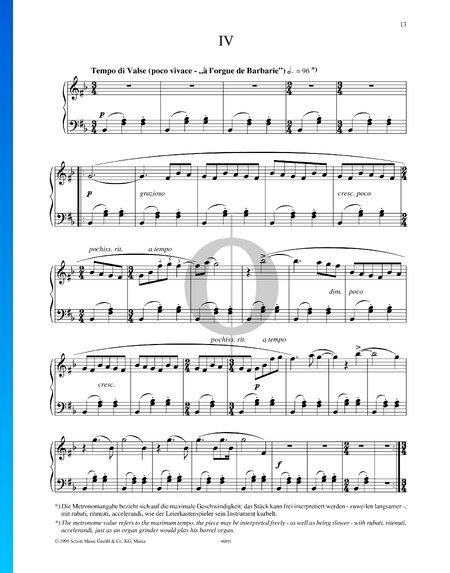 IV - Tempo di valse (poco vivace, à l’orgue de Barbarie)