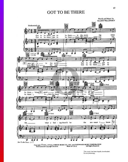 Got To Be There Sheet Music