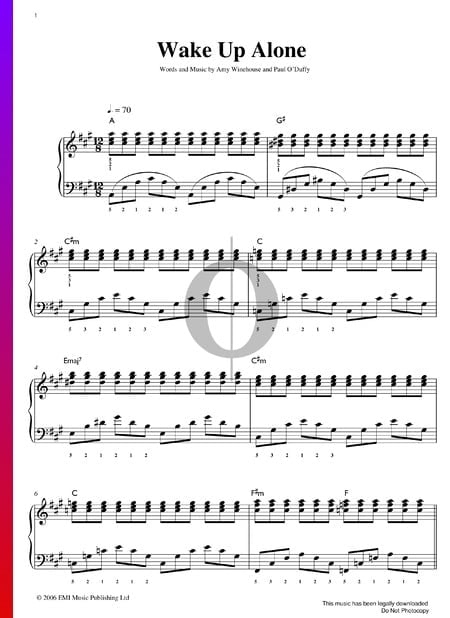 Wake Up Alone Musik-Noten