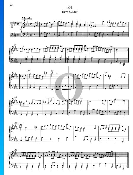 Marche Es-Dur, BWV Anh. 127 Musik-Noten