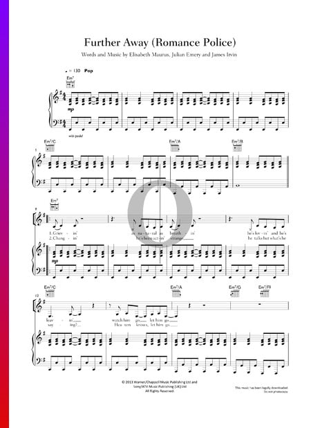 Further Away (Romance Police) Sheet Music