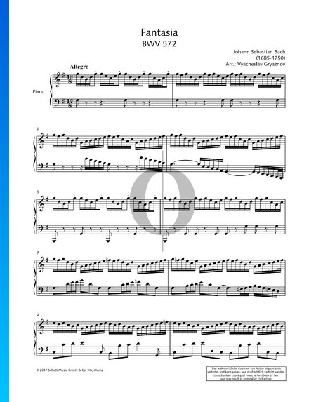 Fantasia, BWV 572