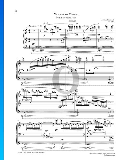 Four Piano Solos: Vespers In Venice