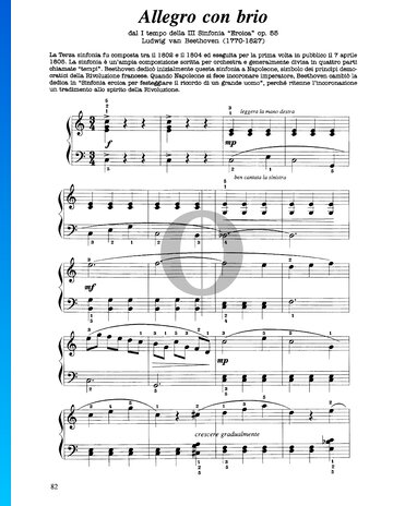 Symphony No. 3 in E-flat Major, Op. 55 (Eroica): 1. Allegro con brio bladmuziek