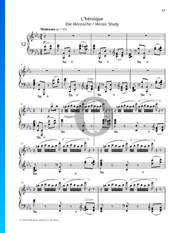 Die Heroische, Op. 105 Nr. 12 Musik-Noten