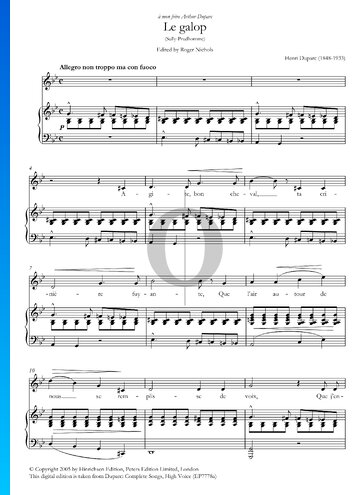 Le galop Partitura