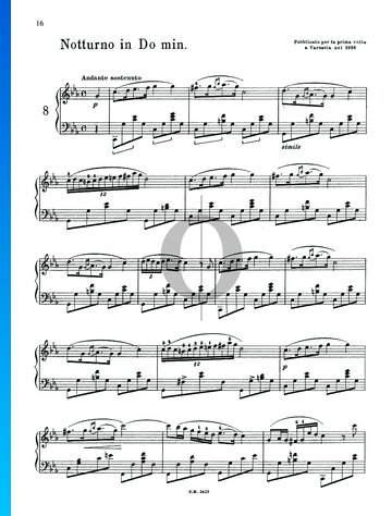 Nocturne c-Moll, Op. Posth Nr. 21 Musik-Noten