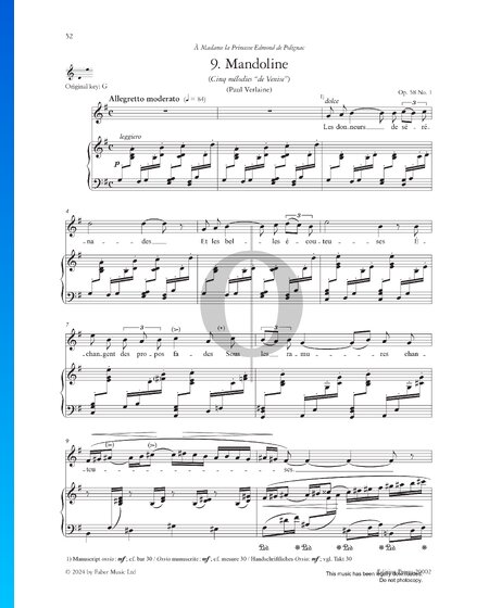 Mélodies de Venise, Op. 58: No. 1 Mandoline