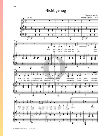 Nicht genug Sheet Music