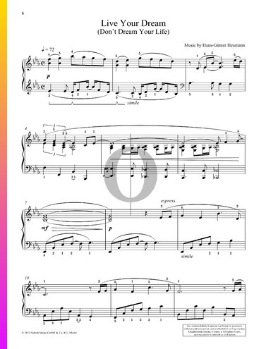 Live Your Dream (Don't Dream Your Life) Sheet Music
