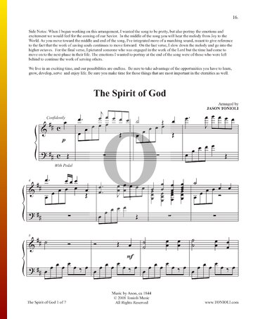 The Spirit of God Sheet Music