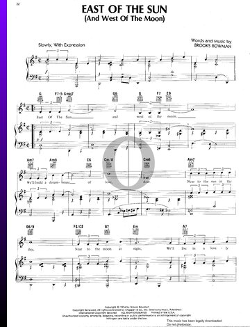 East Of The Sun (And West Of The Moon) Sheet Music